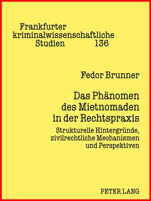 cover image of Das Phänomen des Mietnomaden in der Rechtspraxis
